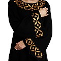 Classic abaya with embroidery work- Black Classic abaya with embroidery work- Black